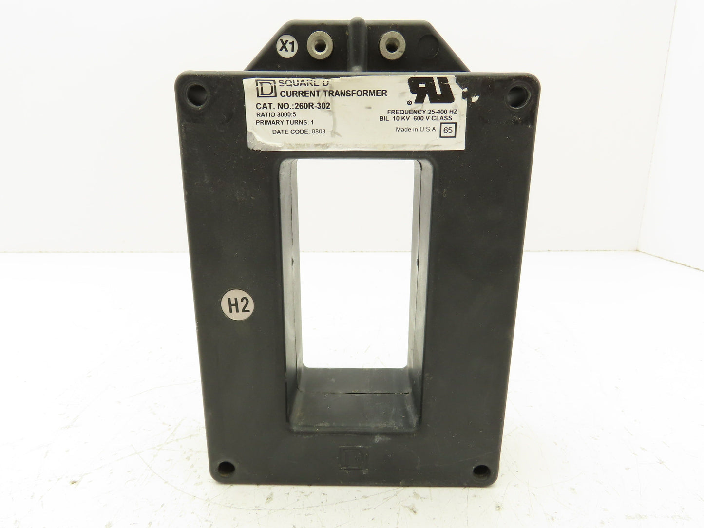Square D 260R-302 Full Wave Current Transformer 3000:5 Ratio 600V 25-400Hz