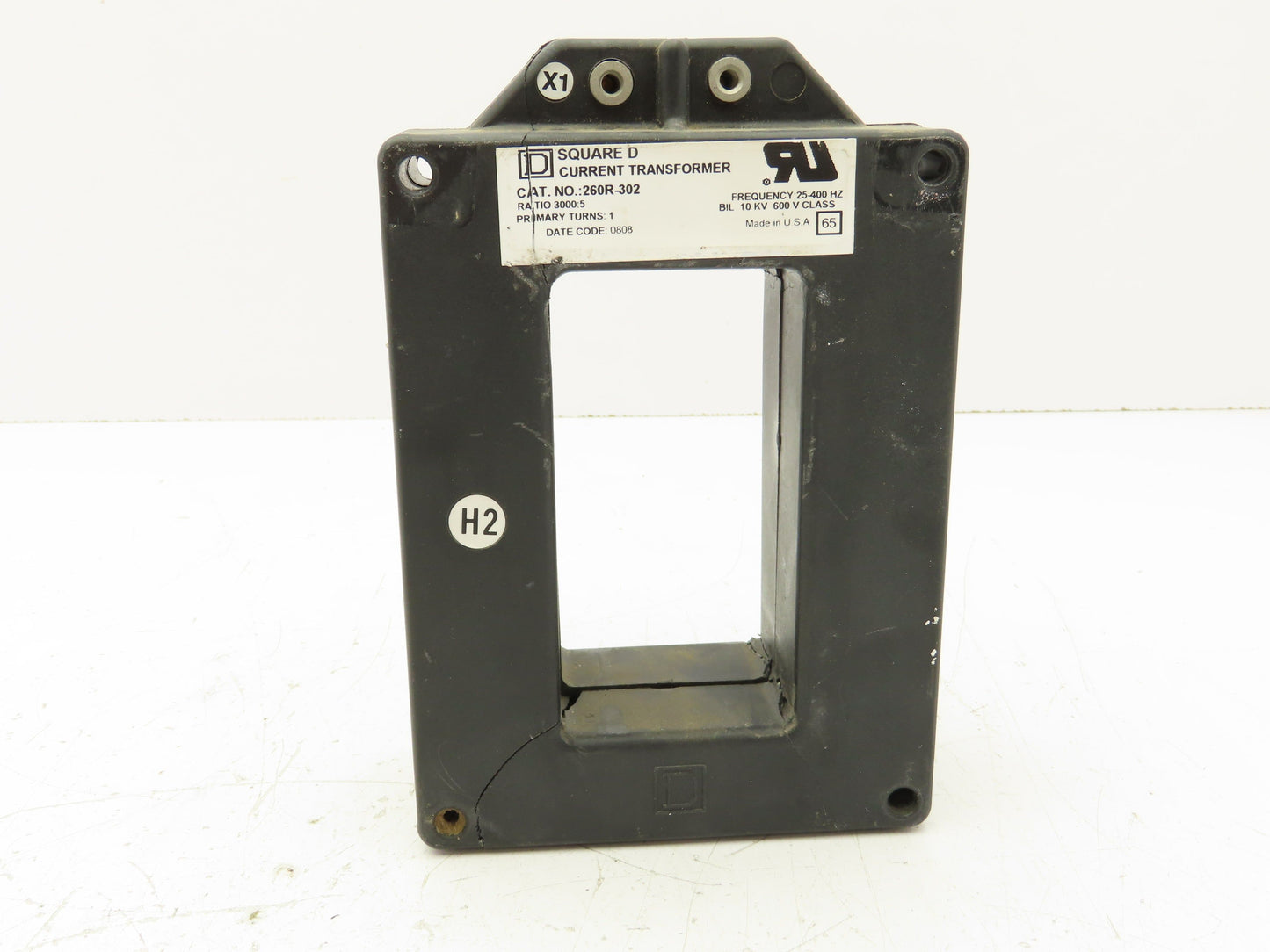 Square D 260R-302 Full Wave Current Transformer 3000:5 Ratio 600V 25-400Hz