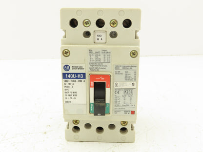 Allen Bradley 140U-H3C3-C90 Circuit Breaker 90A 3 Pole 600V Panel Mount