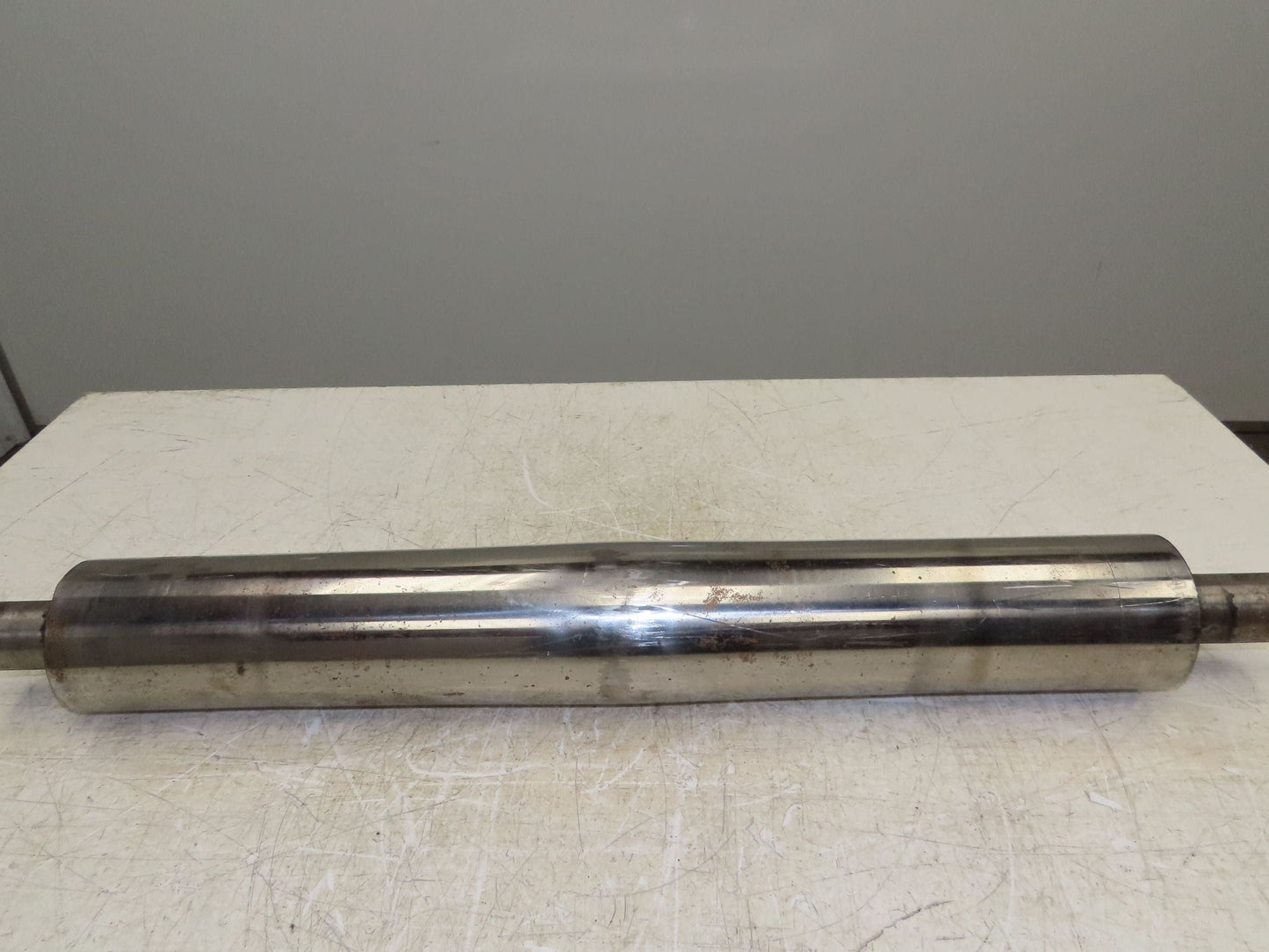 Belt Conveyor Crowned Take-Up/Tail Pulley Roller 4" Dia 28"L