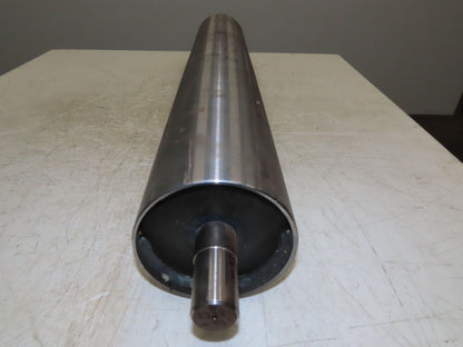 Hytrol 39" Belt Conveyor Crowned Take-Up Pulley Roller 6" Dia 35.3"L