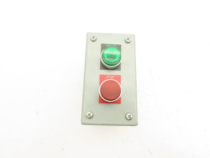 Rittal Electromate E7PBGM Pushbutton Box Enclosure Red and Illuminated Green