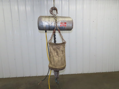 CM Lodestar RR Electric Chain Hoist 2 Ton 16 FPM 27' Lift  575 Volt 3PH