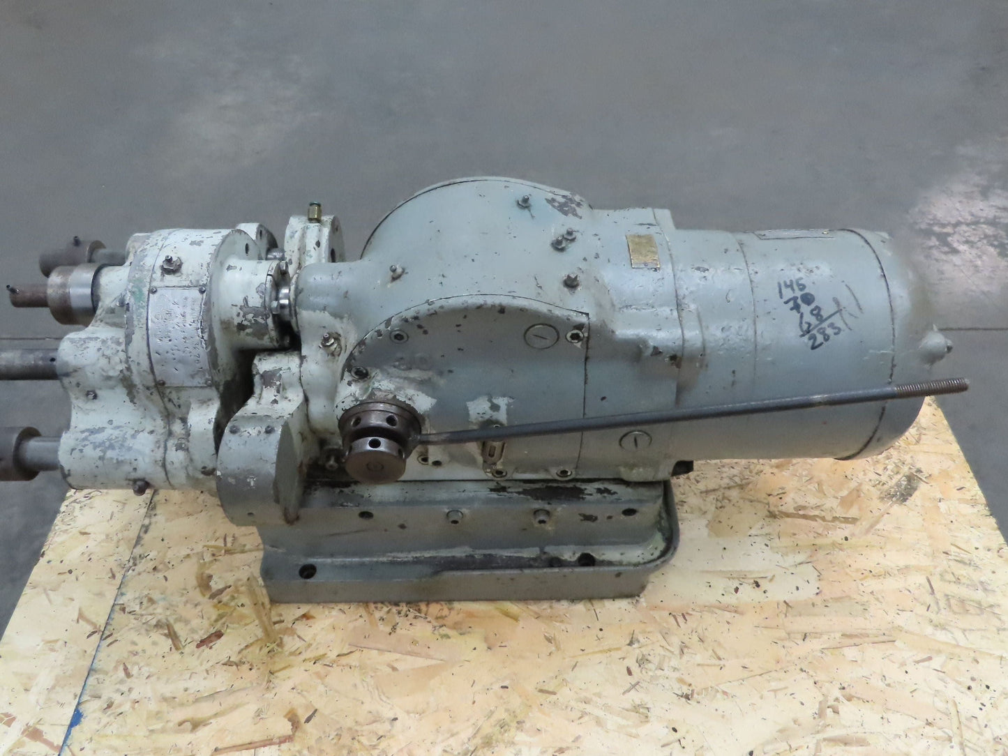 Vintage Horizonal Drill Head Unit Dual Spindles 1.5Hp Louis Allis 220/440V 3Ph