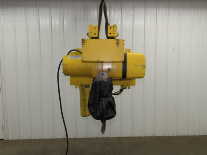 Yale KEL Electric Chain Hoist 1/2 Ton 16 FPM 9' Lift 110 Volt Manual Trolley