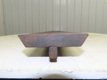 Press Brake Die 93-1/16" Long 3-31/32" Flat 3/4" Thick 60° Edge 1/2" Tang