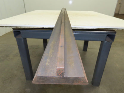 Press Brake Die 93-1/16" Long 3-31/32" Flat 3/4" Thick 60° Edge 1/2" Tang