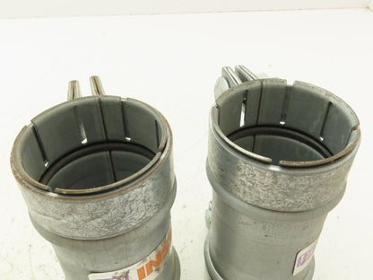 HP Metflo Instalok 2-1/2"x6" Galvanized Vacuum Coupling Lot of 2