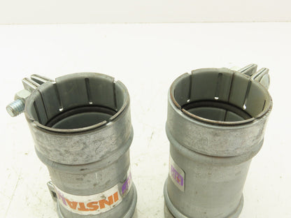 HP Metflo Instalok 2-1/2"x6" Galvanized Vacuum Coupling Lot of 2