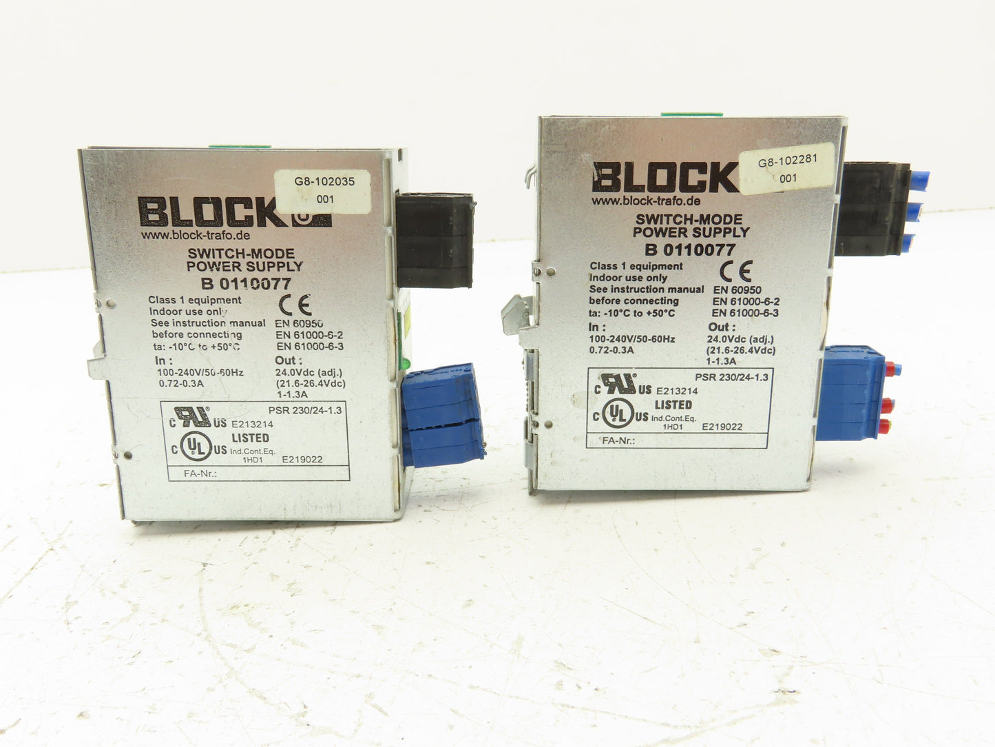 Block B 0110077 Switching Mode Power Supply Module IN 240V OUT 24V Lot of 2