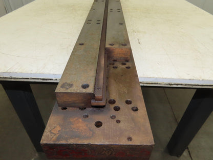 Press Brake Die 63" Long 3/8" Wide Flat U Die 50" Material 1/2" Tang