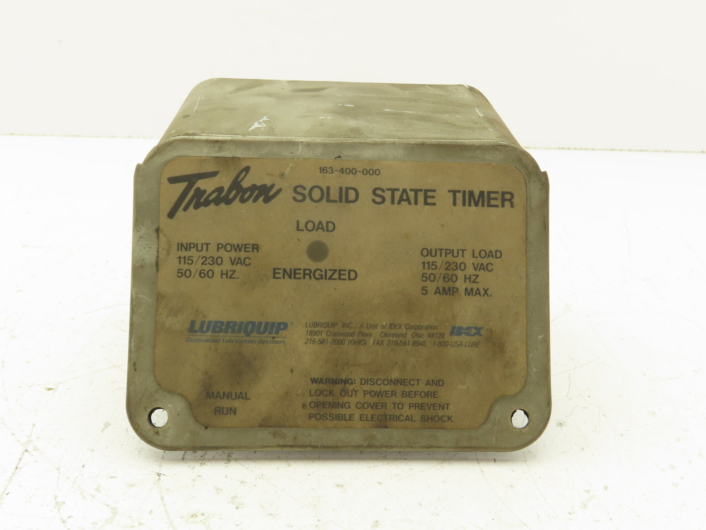Trabon 163-400-000 Solid State Timer 115/230V 5A