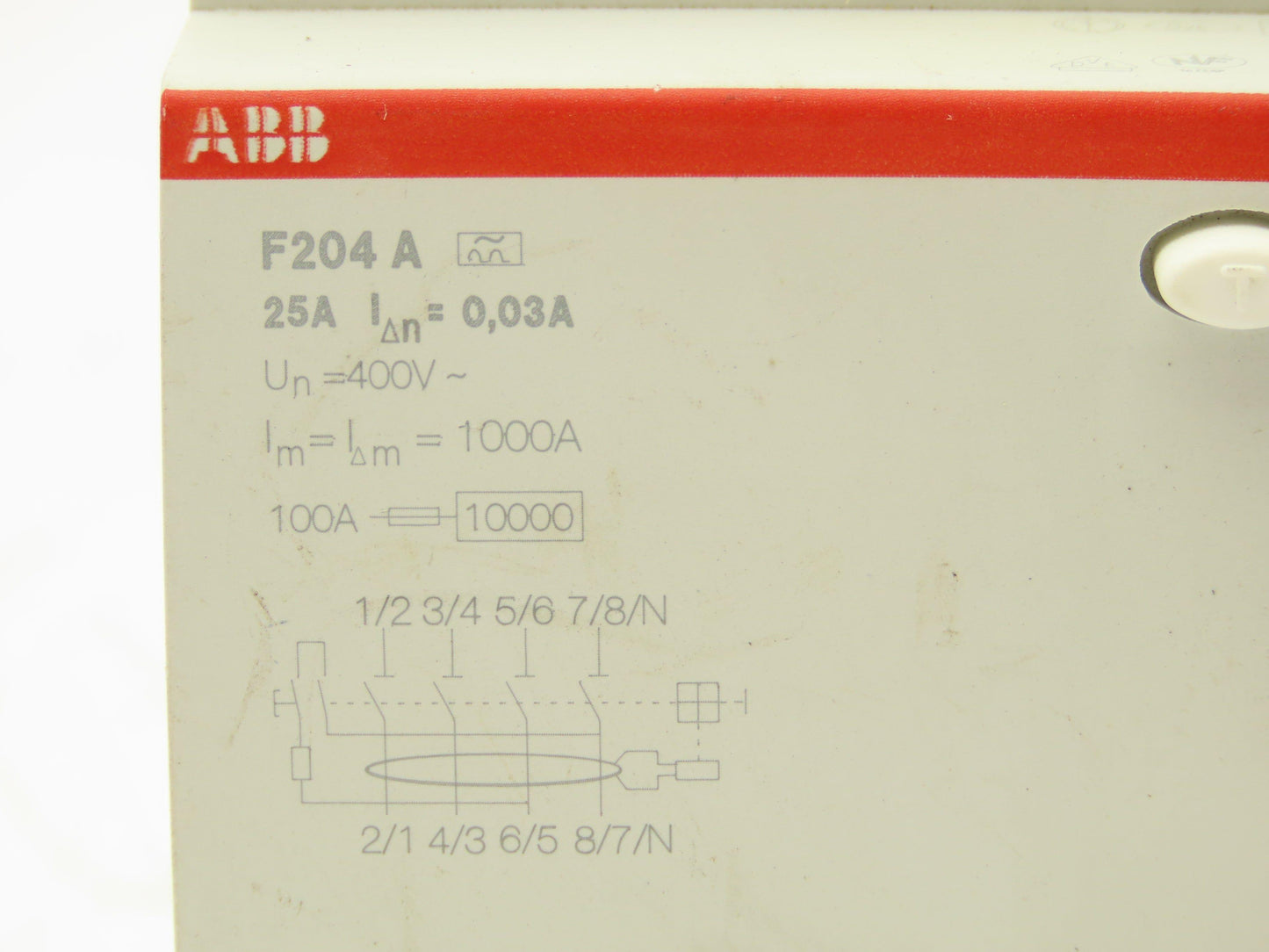 ABB 2CSF204101R1250 Residual Current Circuit Breaker 25A