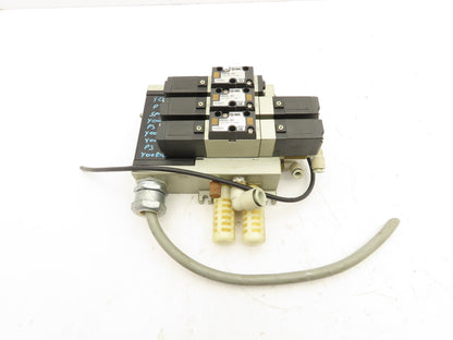 SMC VFR2200-5FZ Pneumatic Solenoid Valve Assembly Manifold 2 Double 1 Single