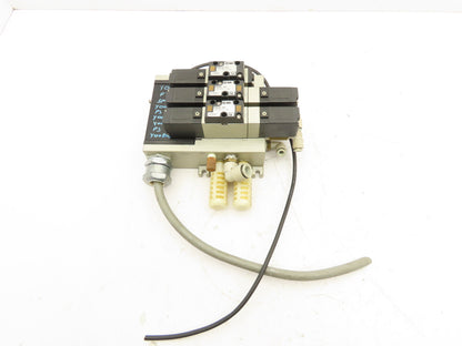 SMC VFR2200-5FZ Pneumatic Solenoid Valve Assembly Manifold 2 Double 1 Single