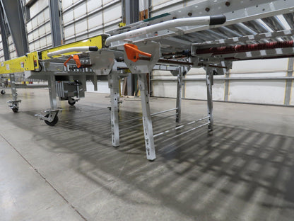 ConveyX 52"x 20' MDR Motorized Roller Conveyor 48"BF Manual Drive Thru Gate 115V