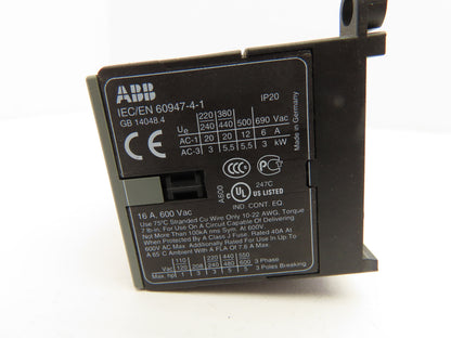 ABB B7S-30-10-2.8 Miniature Contactor 16A 600V 3 Pole