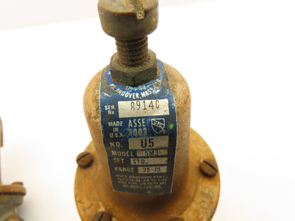 Watts 5M3/U5 Water Pressure Regulator Valve 3/4" Brass 25-75psi  Lot of 2