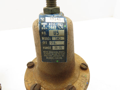 Watts 5M3/U5 Water Pressure Regulator Valve 3/4" Brass 25-75psi  Lot of 2