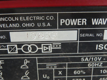 Lincoln Power Wave 455 Mig Welder 450 Amp Wire Feed Welding Power Supply Tested