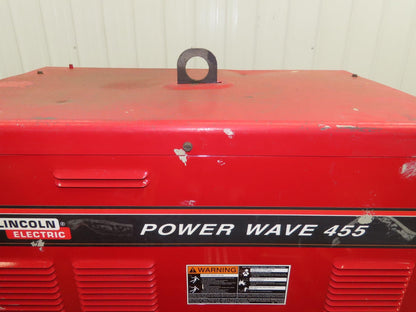 Lincoln Power Wave 455 Mig Welder 450 Amp Wire Feed Welding Power Supply Tested
