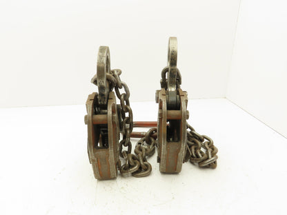Renfroe Model TL 1 Ton Plate Lifting Clamps 1" to 1-1/2" Grip 2-Leg Chain Sling