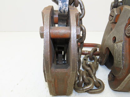 Renfroe Model TL 1 Ton Plate Lifting Clamps 1" to 1-1/2" Grip 2-Leg Chain Sling