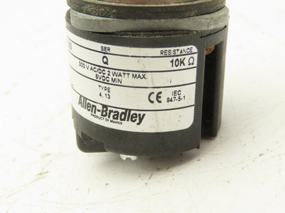 Allen Bradley 800T-U29 Potentiometer Switch 30mm 10K Ohm