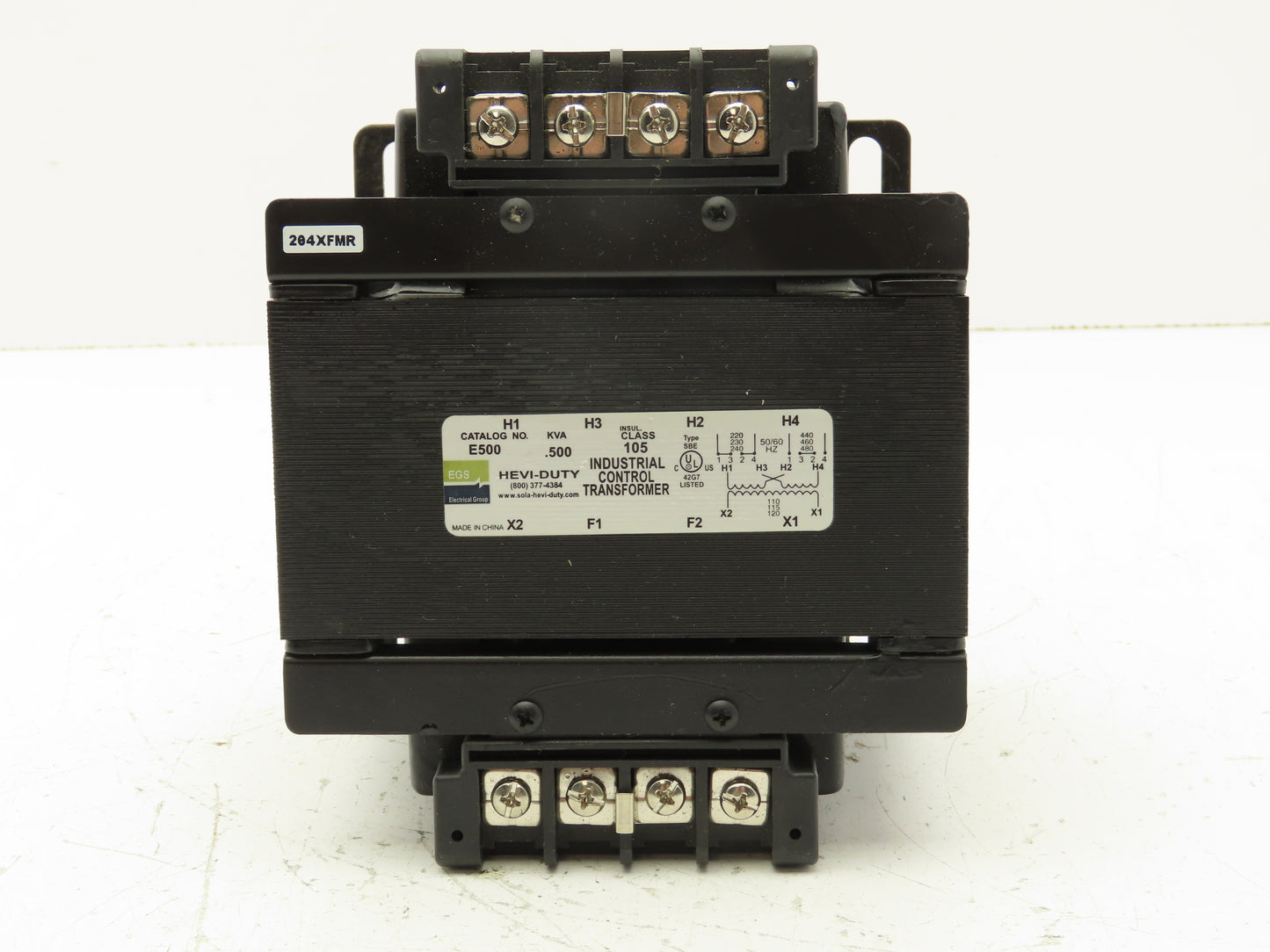 Hevi-Duty E500 EGS Industrial Control Transformer 0.500kva HV 240/480V LV 120V