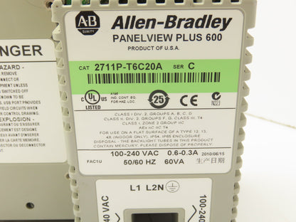 Allen Bradley 2711P-T6C20A Panelview Plus 600 Ser C Broken Housing