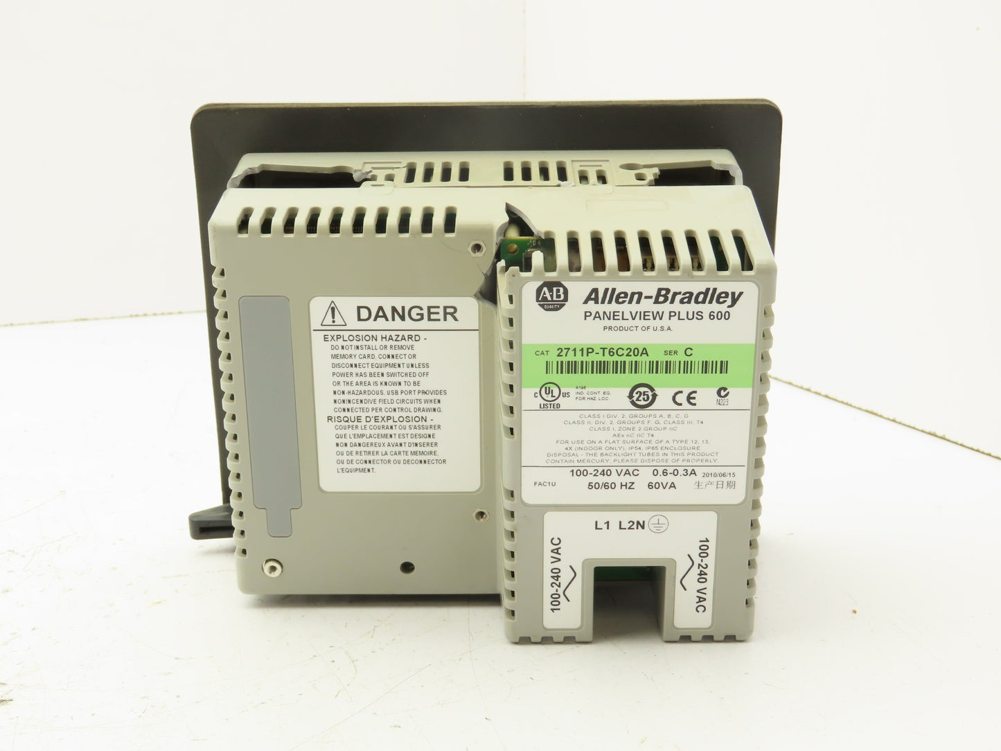 Allen Bradley 2711P-T6C20A Panelview Plus 600 Ser C Broken Housing