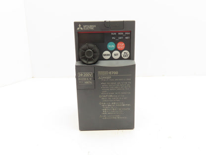 Mitsubishi Electric FR-E720-0.1K Freqrol E700 VFD Drive 1/8HP 3PH 240V