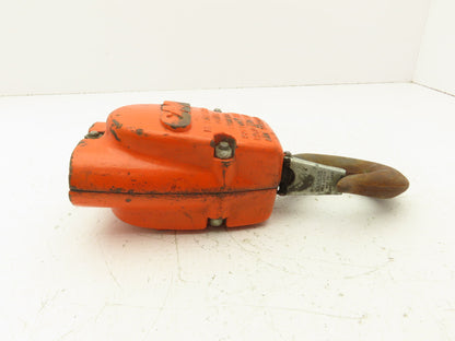 CM Lodestar 2 Ton Lower Hook Block Assembly Double Chain Orange 627-860