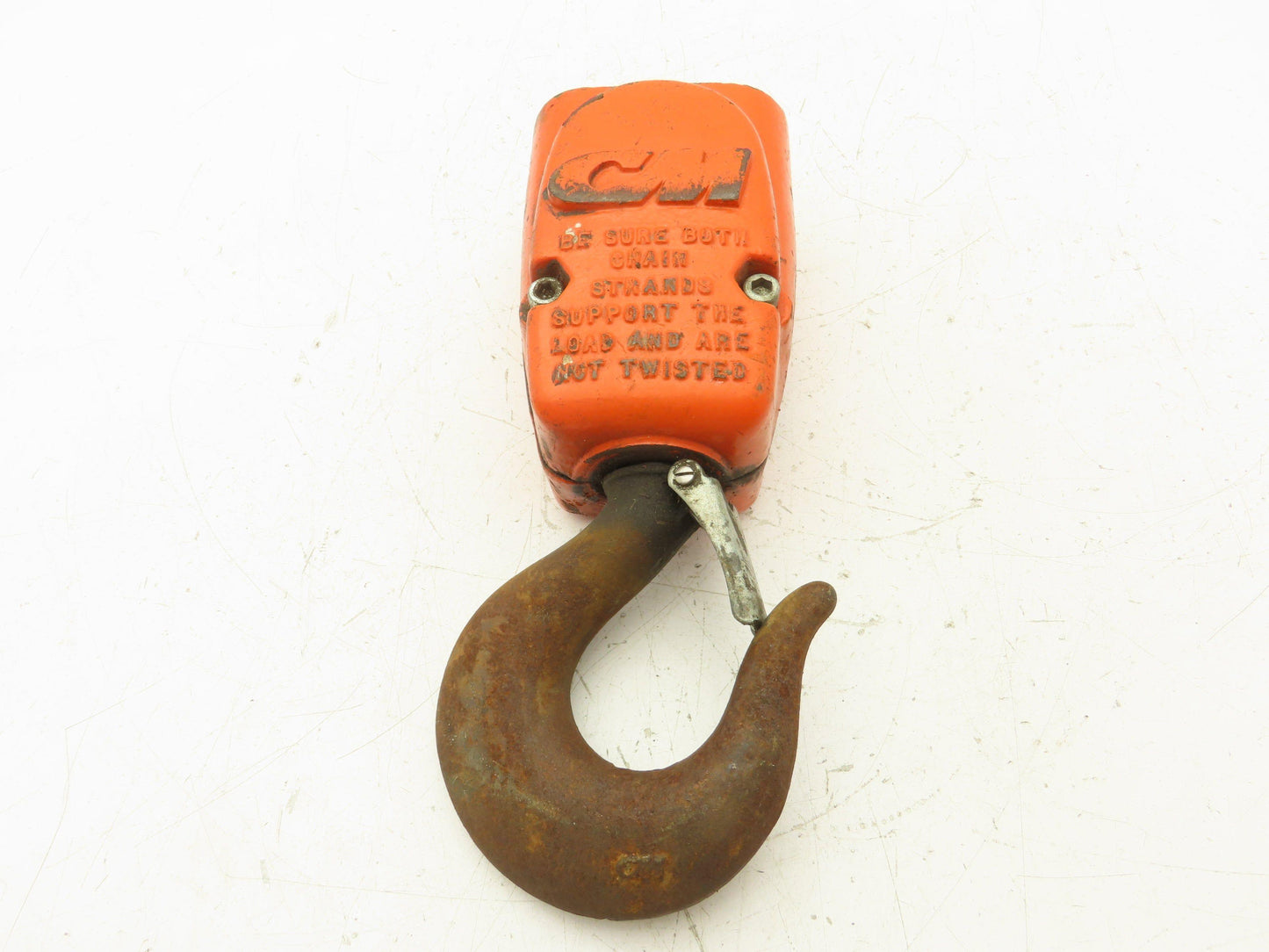 CM Lodestar 2 Ton Lower Hook Block Assembly Double Chain Orange 627-860