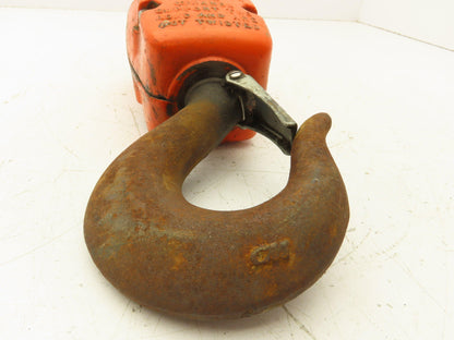 CM Lodestar 2 Ton Lower Hook Block Assembly Double Chain Orange 627-860