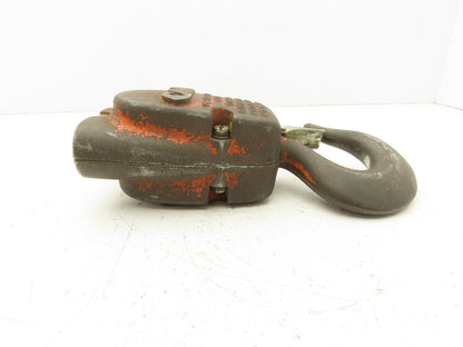CM Lodestar 2 Ton Lower Hook Block Assembly Double Chain Black 627-860