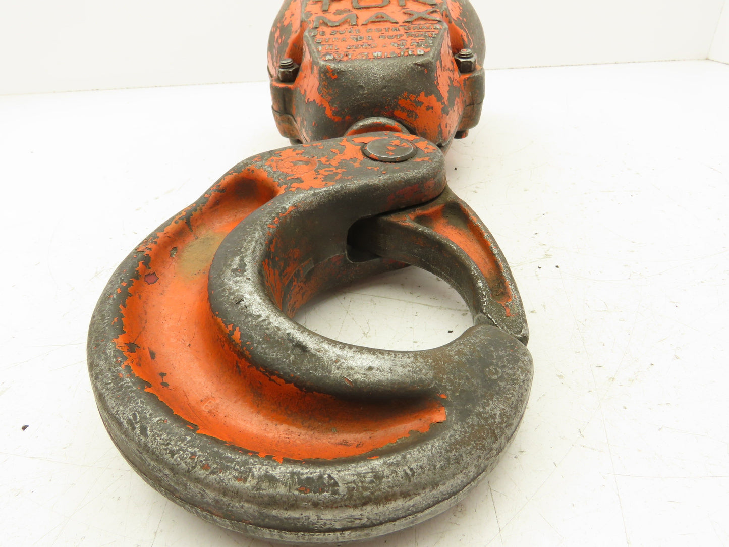 CM Lodestar XL 6 Ton Lower Hook Block Double Reeved Chain Latchlok Orange