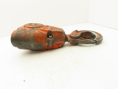 CM Lodestar XL 6 Ton Lower Hook Block Double Reeved Chain Latchlok Orange