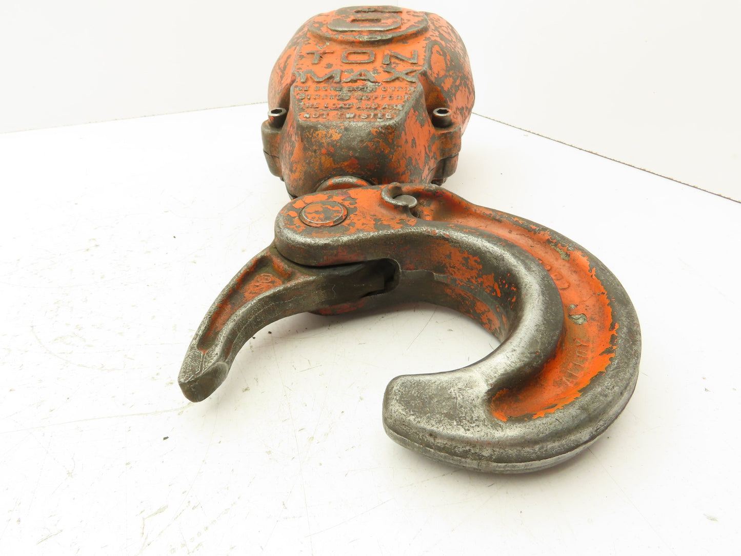 CM Lodestar XL 6 Ton Lower Hook Block Double Reeved Chain Latchlok Orange
