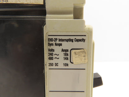 Westinghouse EHD-2P EHD 14k Industrial Circuit Breaker 30A 480V 2 Pole