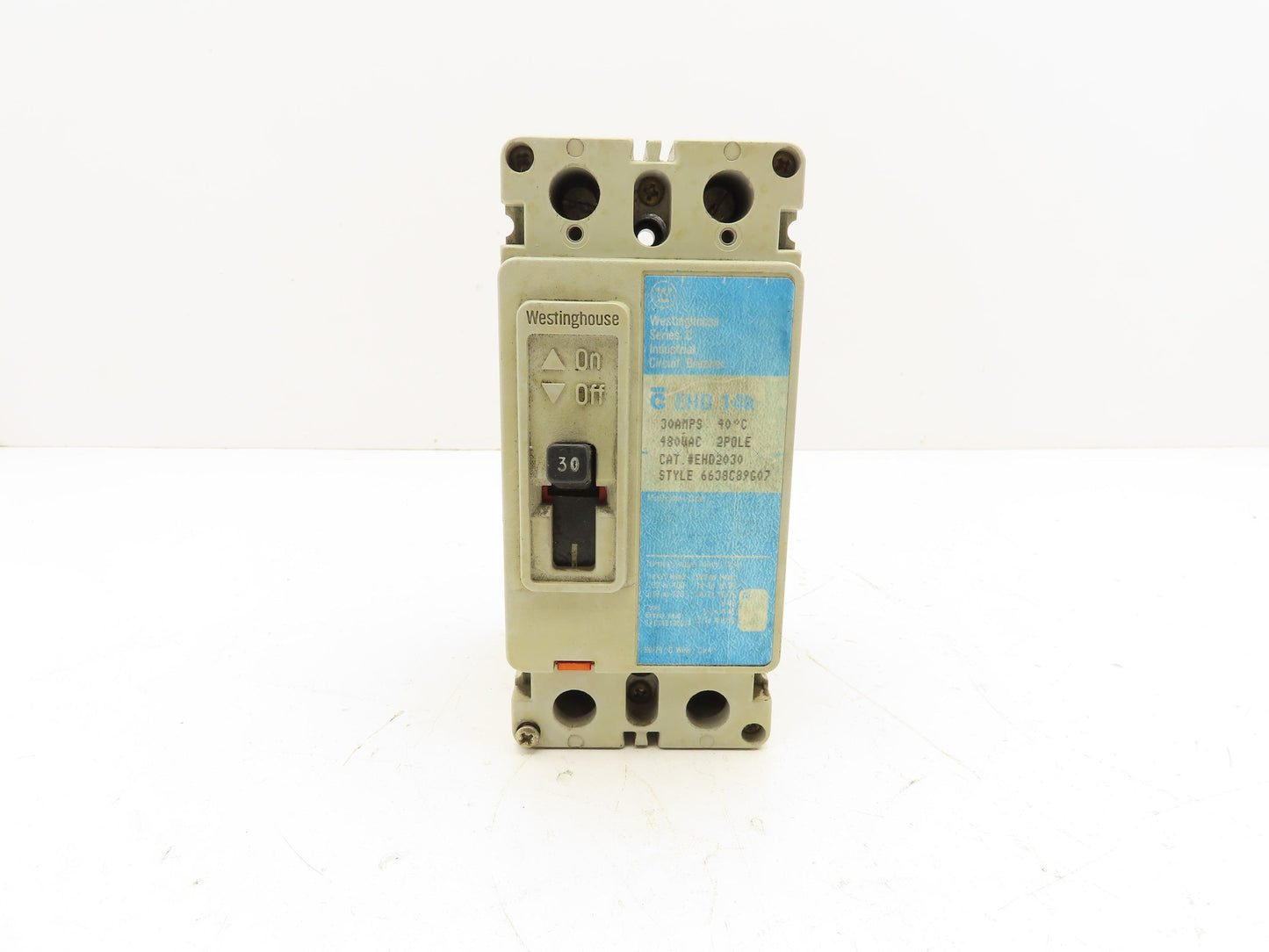 Westinghouse EHD-2P EHD 14k Industrial Circuit Breaker 30A 480V 2 Pole