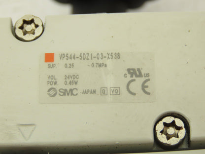 SMC VP544-5DZ1-03-X538 3-Port Pneumatic Solenoid Valve 24VDC
