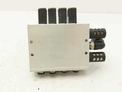 Koganei A180-4E1-83-PSL Pneumatic Solenoid Valve 4-Station Manifold 24VDC