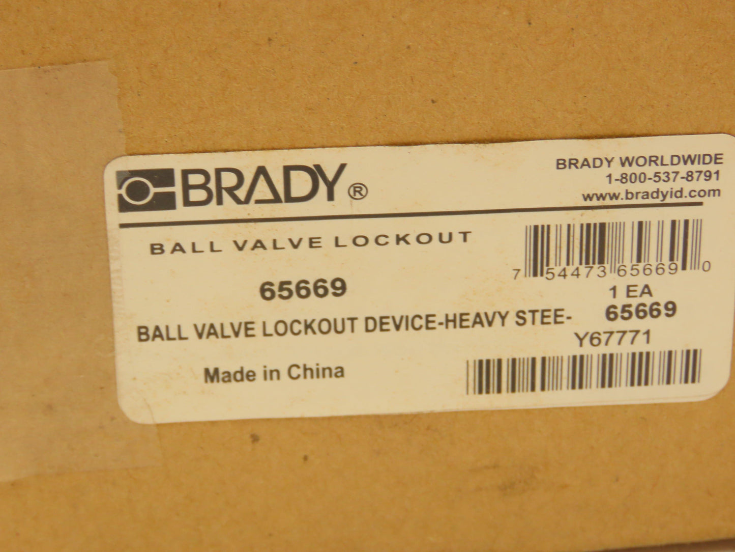 Brady 65669 Ball Valve Lockout 1-1/4" - 3" Quarter Turn Safety Device Lot of 3