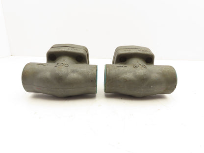 Sharpe 24834 Piston Check Valve Class 800 Steel 1" FNPT Threaded  Lot of 2