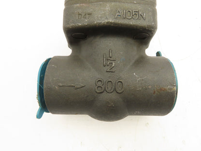 Sharpe 24834 Swing Check Valve Class 800 Steel 1-1/2" FNPT Threaded