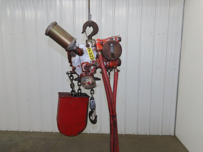 Chicago Pneumatic 1/4 Ton 500Lb Power Vane Air Chain Hoist 10' 3" Lift Pendant