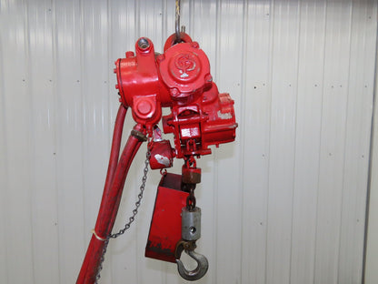 Chicago Pneumatic 1/4 Ton 500Lb Power Vane Air Chain Hoist 10' 2" Lift Pendant