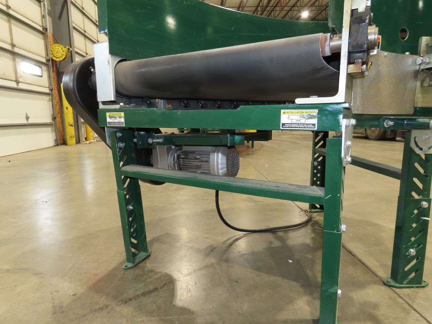 Transnorm TS1500/100 60° LH Curve 24" Belt Conveyor 210 FPM Belt Drive 460V 3PH