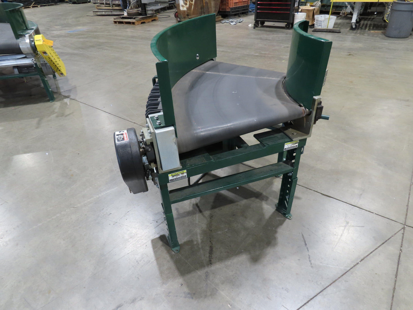 Transnorm TS1500/100 60° LH Curve 24" Belt Conveyor 210 FPM Belt Drive 460V 3PH